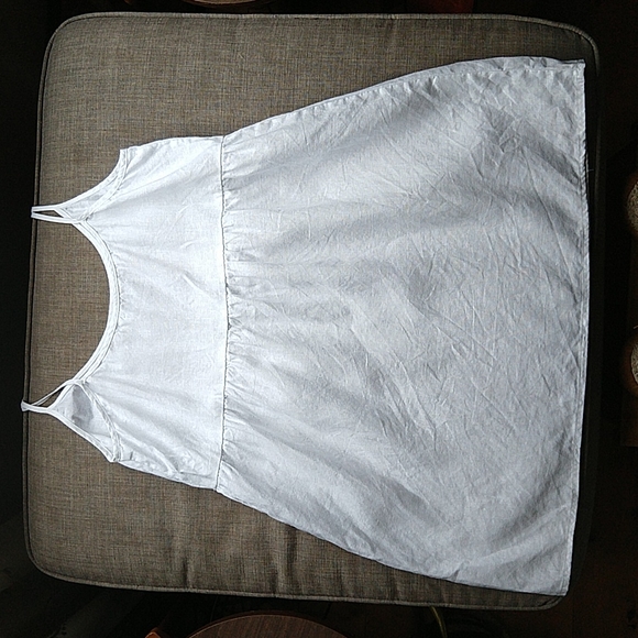 Reformation 100% Linen Tied White Tank Top Loose Flowy Natural Large - Picture 5 of 5